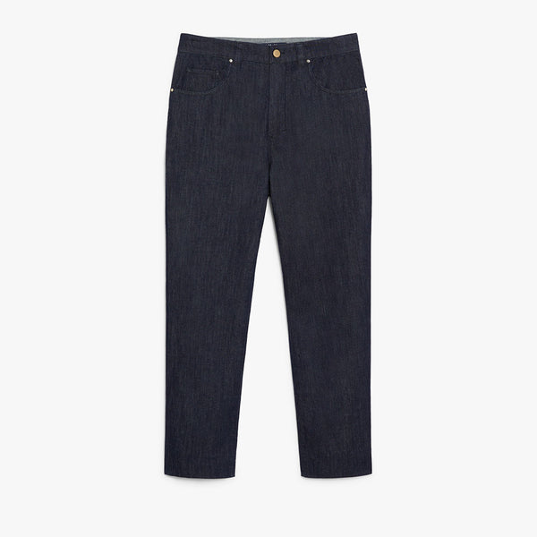 Indigo denim trousers