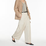 Gabardine cargo trousers
