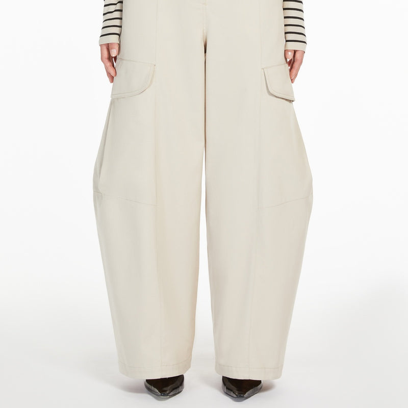 Gabardine cargo trousers