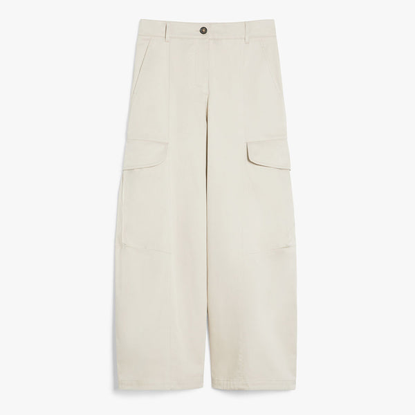 Gabardine cargo trousers