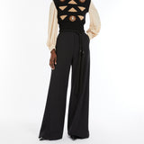 Compact jersey trousers