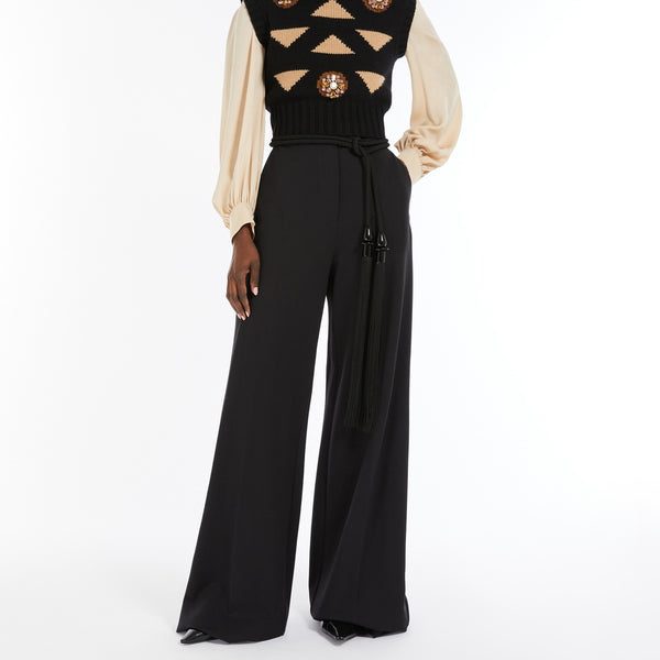 Compact jersey trousers