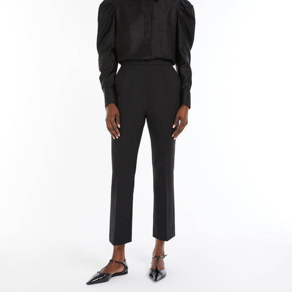 Wool crepe trousers