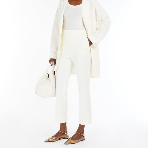 Wool crepe trousers