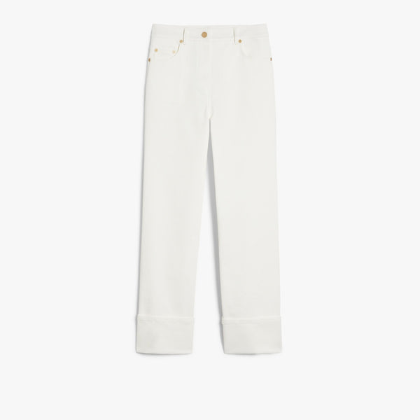 Stretch cotton bull denim jeans