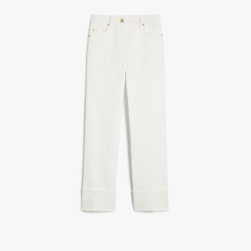 Stretch cotton bull denim jeans
