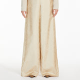 Printed silk trousers