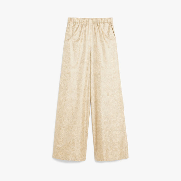Printed silk trousers
