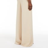 Wide-leg cady trousers
