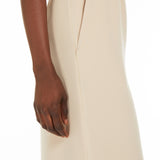 Wide-leg cady trousers