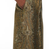 Nuanced-print silk trousers