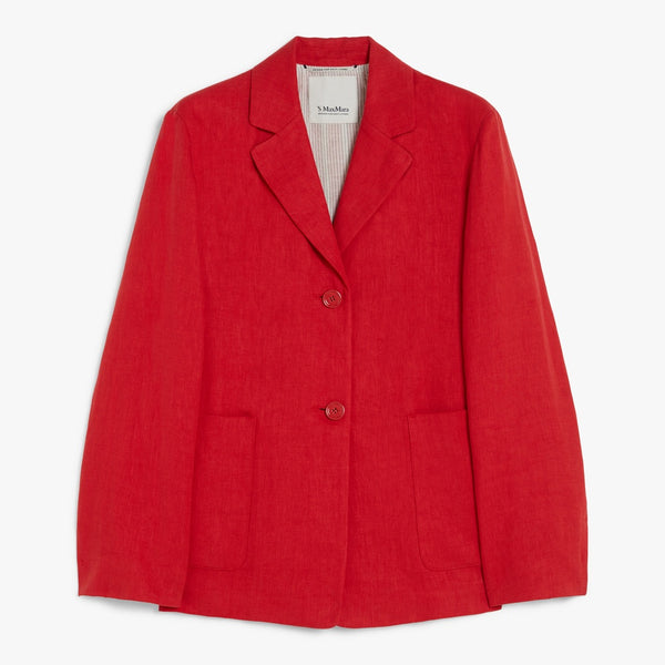 Single-breasted linen jacket