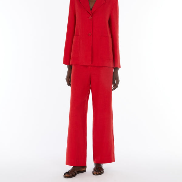 Single-breasted linen jacket