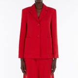 Single-breasted linen jacket