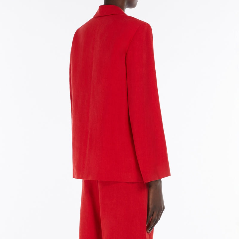 Single-breasted linen jacket