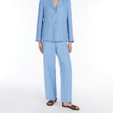 Single-breasted linen jacket