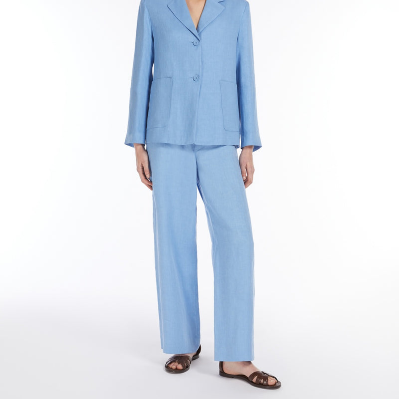 Single-breasted linen jacket