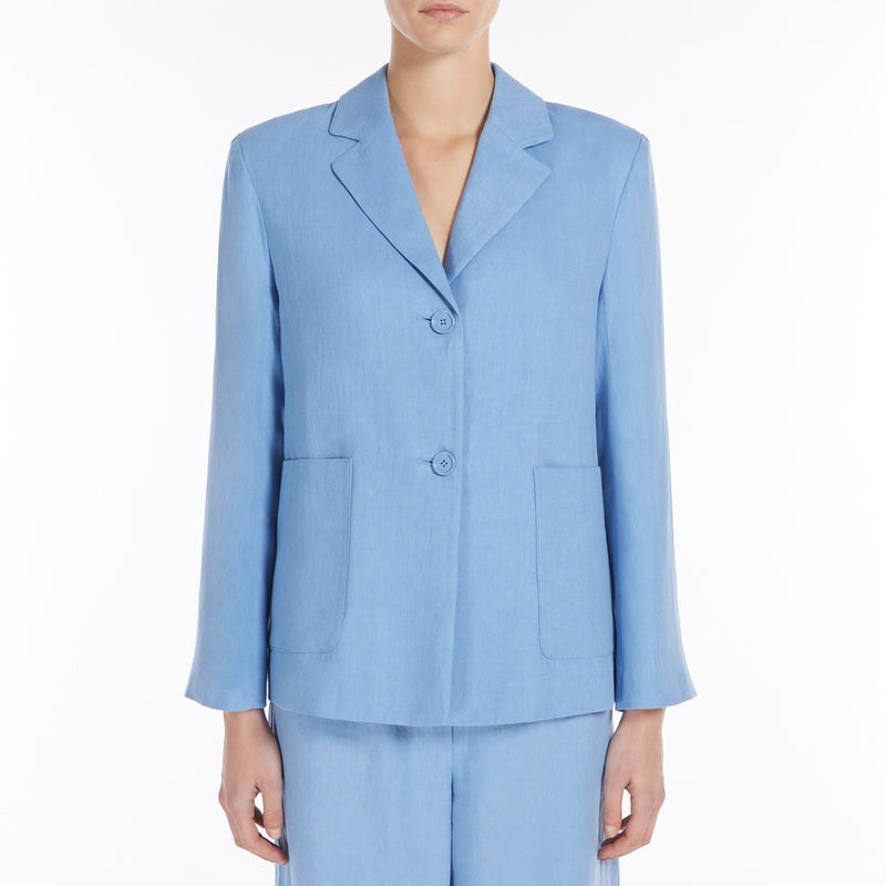 Single-breasted linen jacket