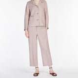 Boxy-fit linen and cotton basketweave jacket