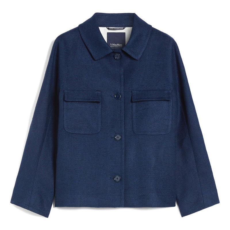 Linen and cotton boxy jacket