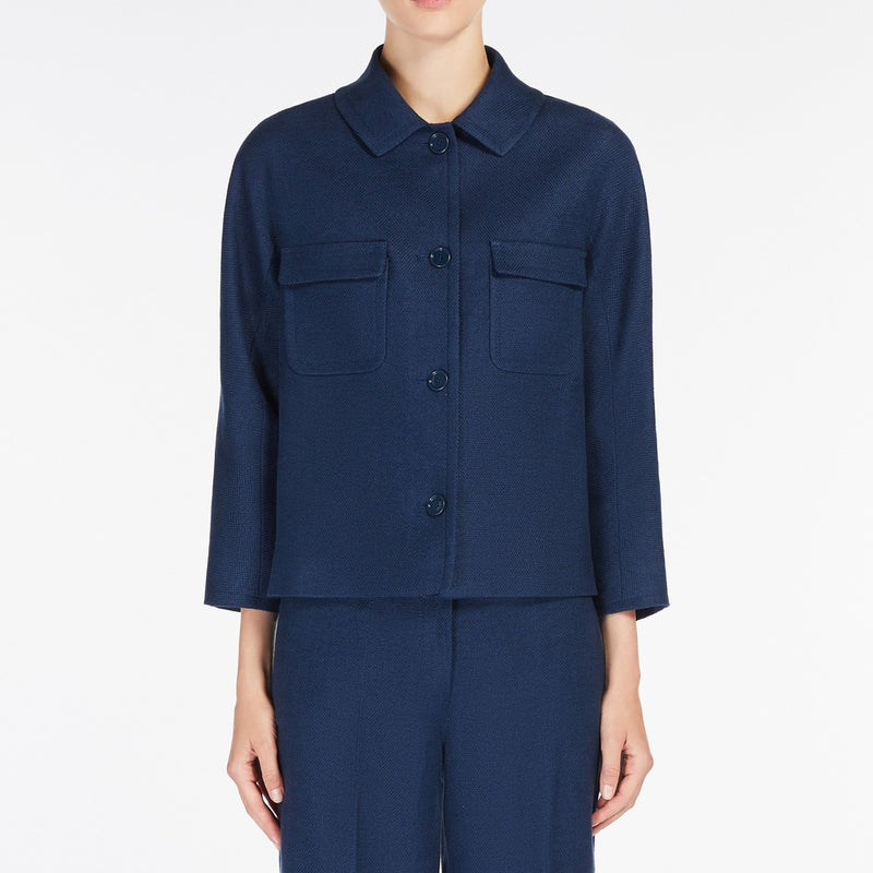 Linen and cotton boxy jacket