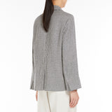 Houndstooth cotton and linen jacket