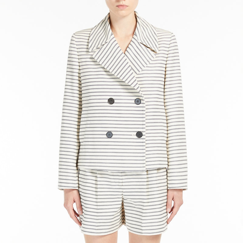 Striped cotton ottoman jacket