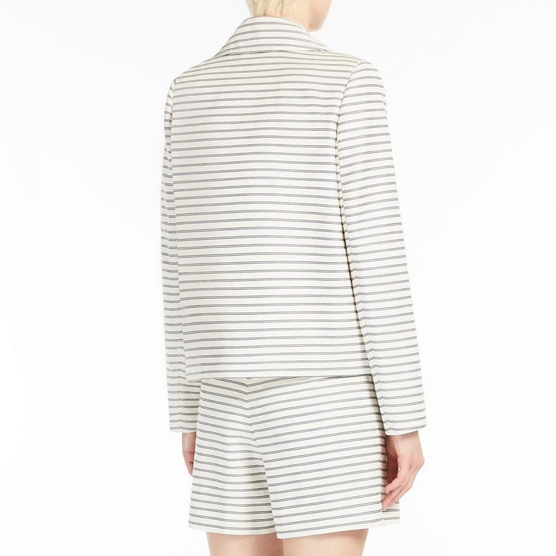 Striped cotton ottoman jacket