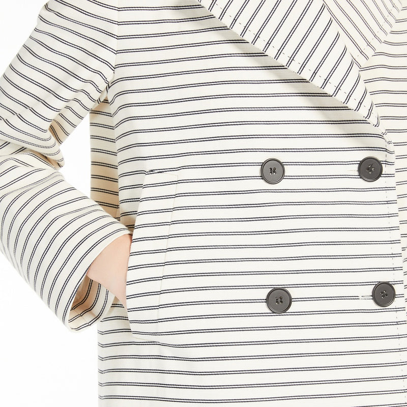 Striped cotton ottoman jacket