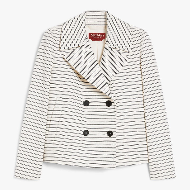 Striped cotton ottoman jacket