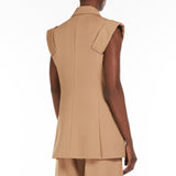 Sleeveless gabardine jacket