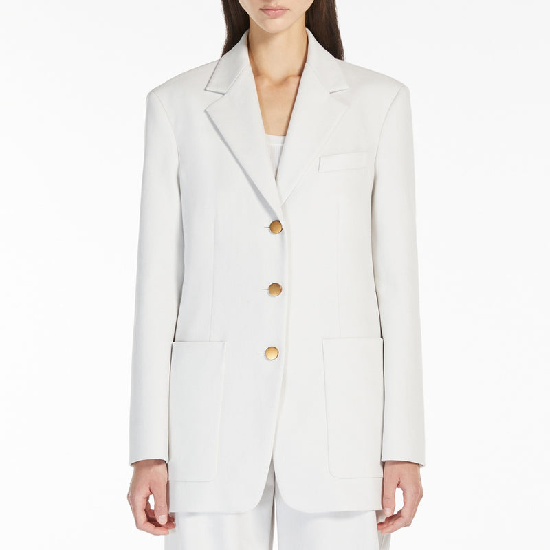 Semi-fitted cotton drill jacket