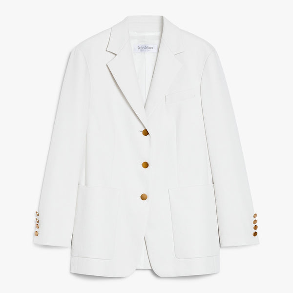 Semi-fitted cotton drill jacket