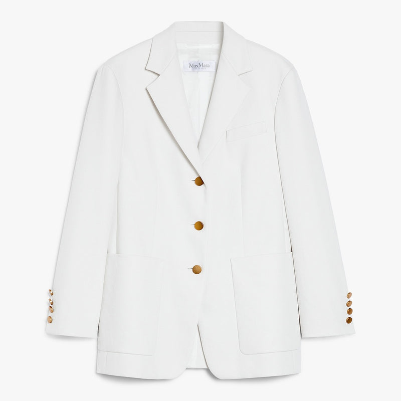 Semi-fitted cotton drill jacket