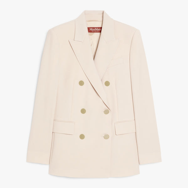 Wool satin crepe blazer