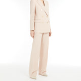 Wool satin crepe blazer