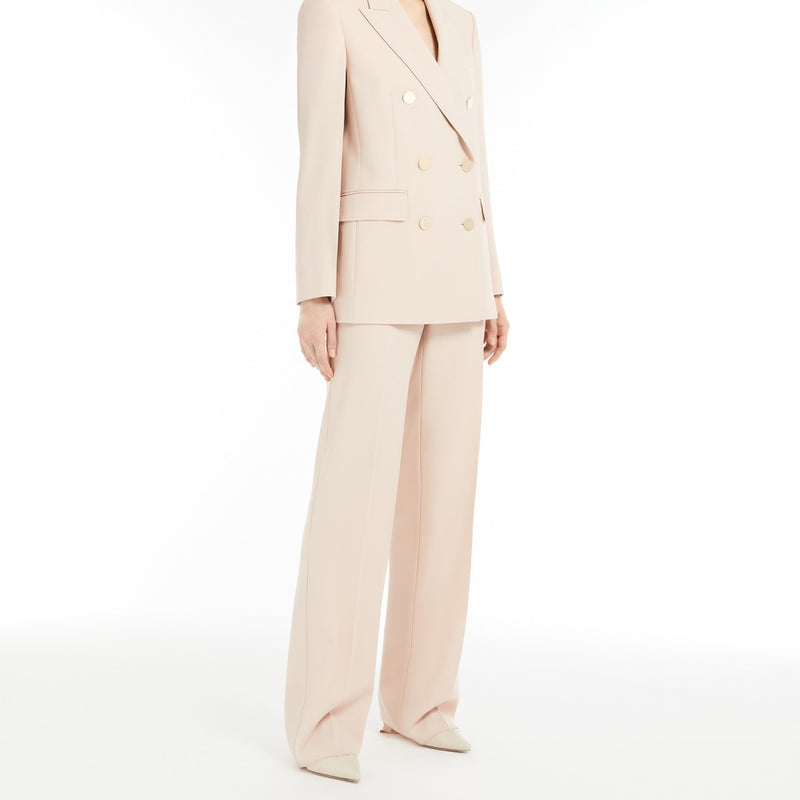 Wool satin crepe blazer