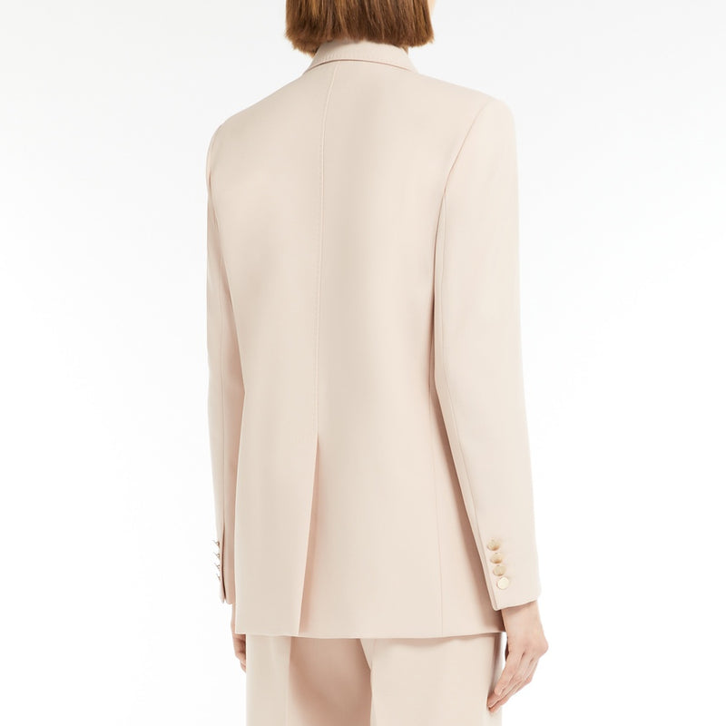Wool satin crepe blazer