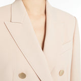 Wool satin crepe blazer
