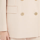 Wool satin crepe blazer