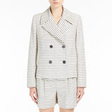 Striped cotton ottoman jacket
