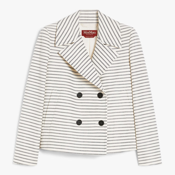 Striped cotton ottoman jacket