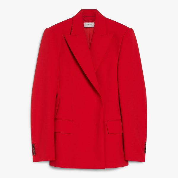 Stretch-wool double-breasted blazer