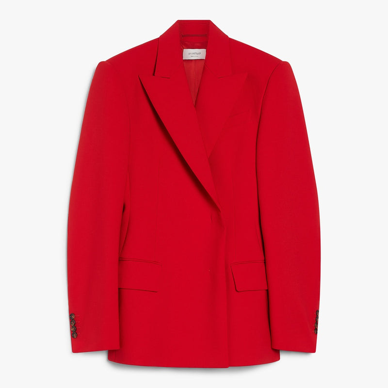 Stretch-wool double-breasted blazer