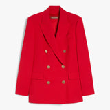 Wool satin crepe blazer