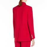 Wool satin crepe blazer