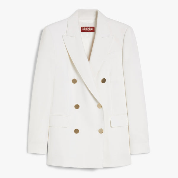 Wool satin crepe blazer