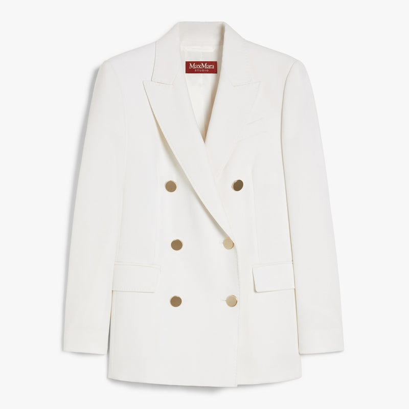 Wool satin crepe blazer