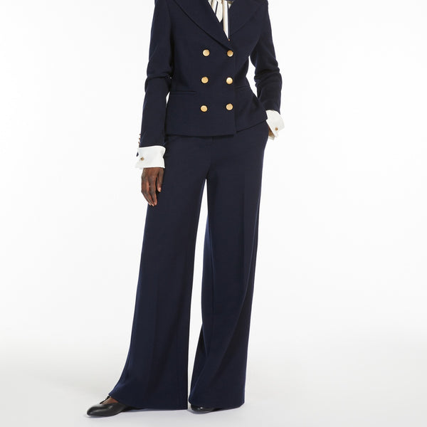 Double-breasted jersey blazer