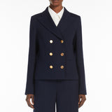 Double-breasted jersey blazer